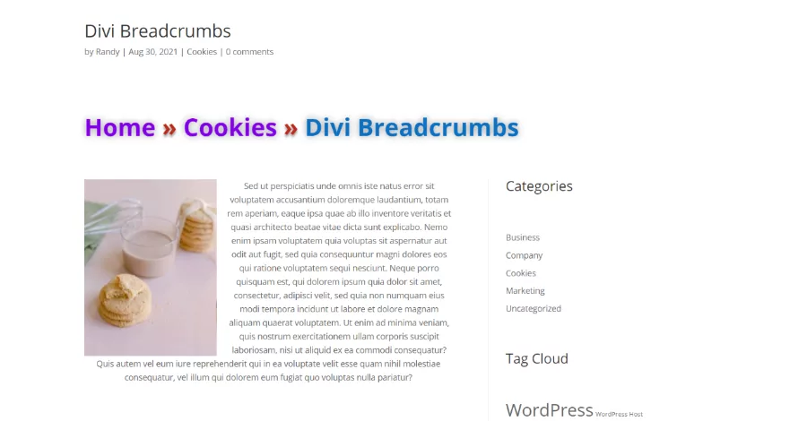 Original Divi Breadcrumbs Plugin