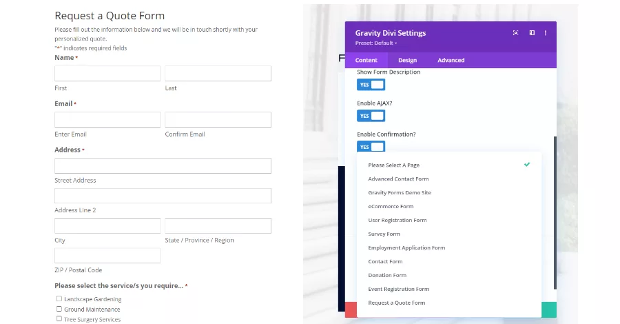Divi Gravity Ultimate Confirmation