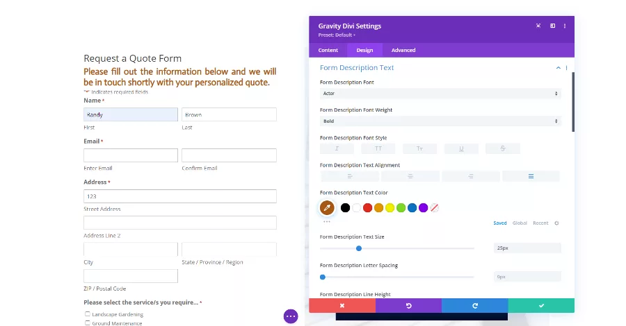 Form Description Text