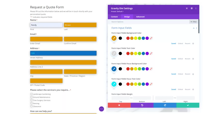 Form Input Fields
