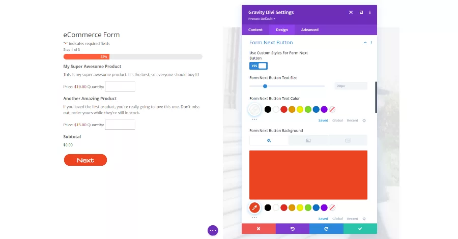 Form Next Button