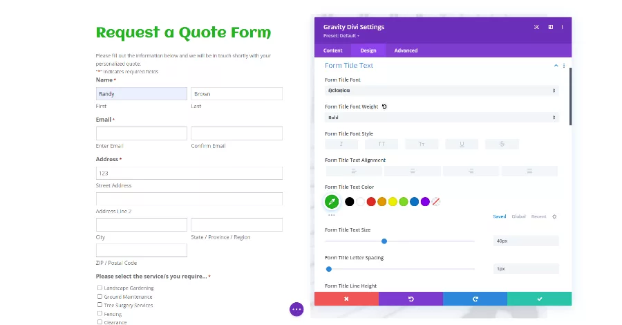 Form Title Text