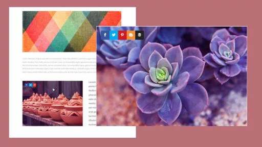 Fade-in Sharing Buttons on Hover for Media