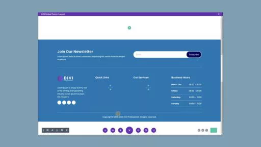 Style 13: Ultimate Divi Modules UI Bundle’s Rich Footer Layout