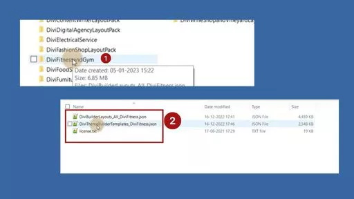 Ultimate Divi Modules UI Bundle: Fitness Layout Folders Explained