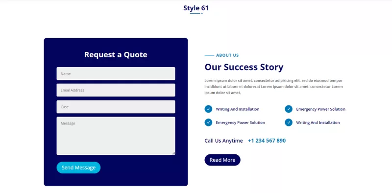 Ultimate Divi Modules UI Bundle’s Style 61: Elevate Engagements Effortlessly with a Divi Marketplace Product