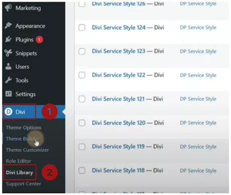 Quick Steps to Access Divi Library