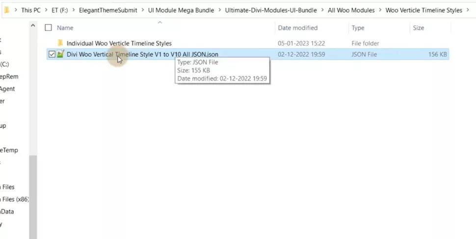 Ultimate Divi Modules UI Bundle : Two Ways to Import Divi Woo Vertical Timeline Styles