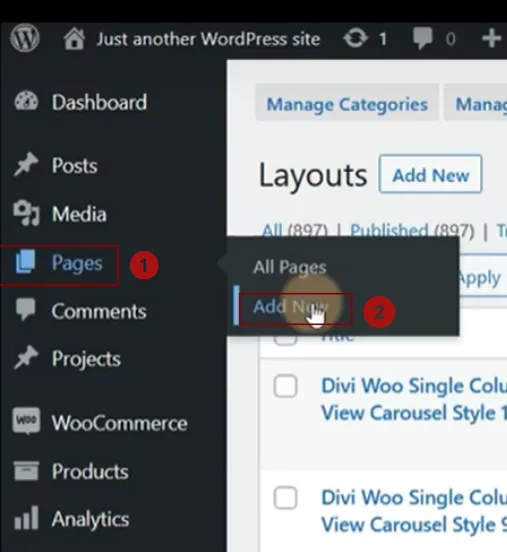 Adding New Page on WordPress site