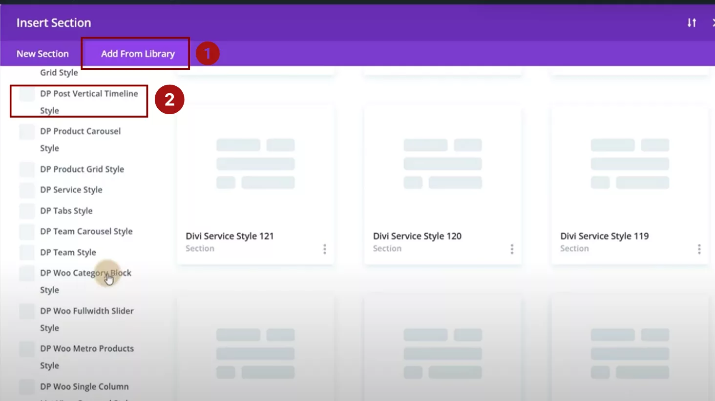 Accessing Ultimate Divi Modules UI Bundle’s Timeline Layouts: Importing Downloaded Modules