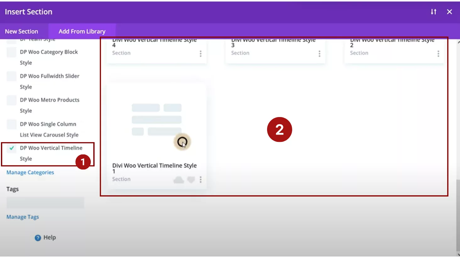 Exploring Ultimate Divi Modules UI Bundle’s Post Vertical Timeline Style: Importing Downloaded Modules