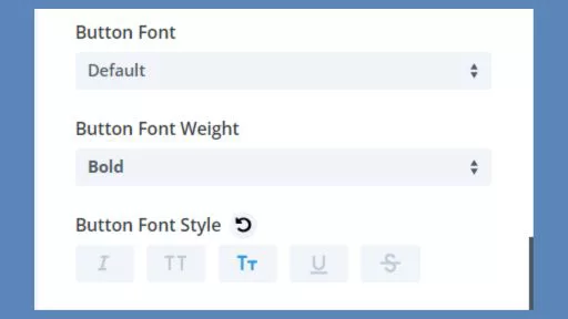 Choosing button Font, Weight and Style in the Divi Slider Module