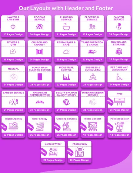 Explore Ultimate Divi Modules UI Bundle’s 35 Dynamic Webpage Layouts