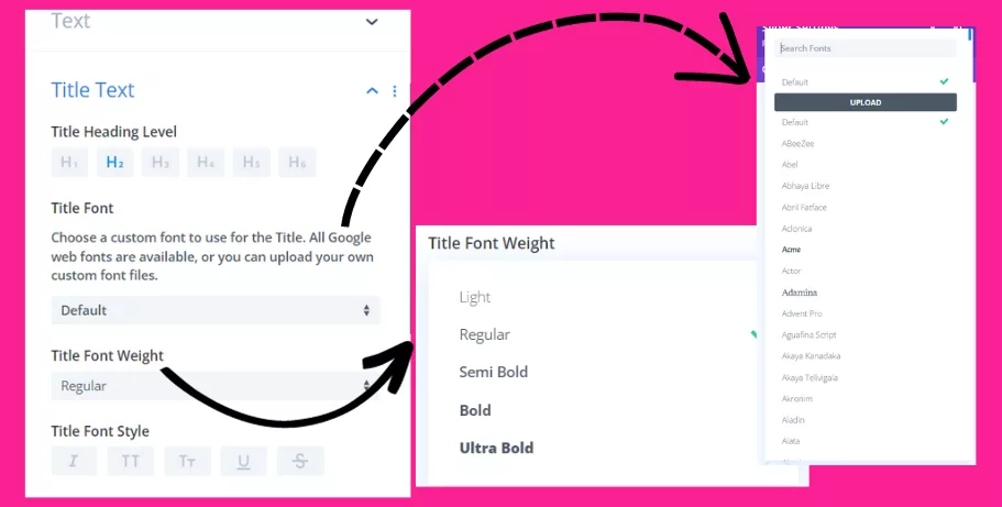 Divi slider module title settings explained