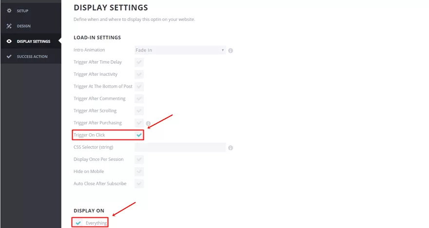 Configure the Different Triggers with Bloom