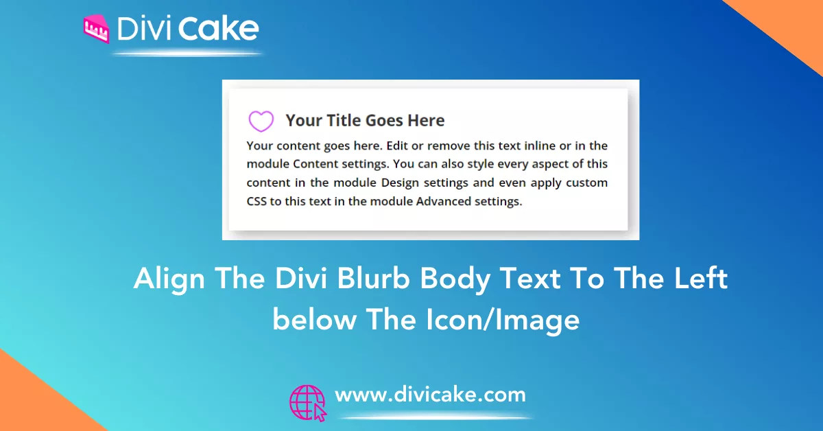 By default, Divi doesn't let you put the description text below the icon/image and the title.