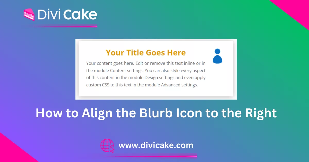 By default the Divi blurb module allows you to align the image/icon to the top or left.