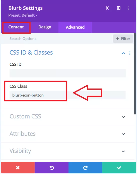 The CSS code snippet gives your Blurb those extra effects that the regular Divi settings couldn’t handle