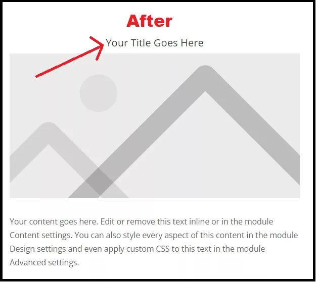 Customized Divi Blurb Module after placing the title text at the top