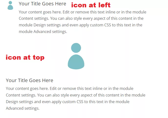 Typically, in the Divi blurb module, you’re limited to placing the image or icon either on the left or at the top.