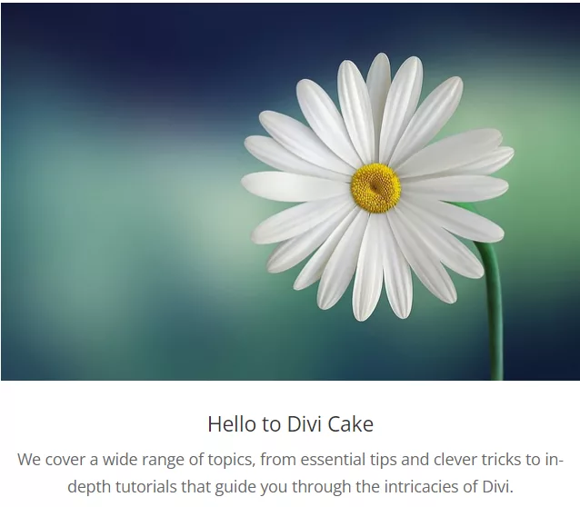 The standard Divi Blurb Module lacks a built-in hover reveal effect.