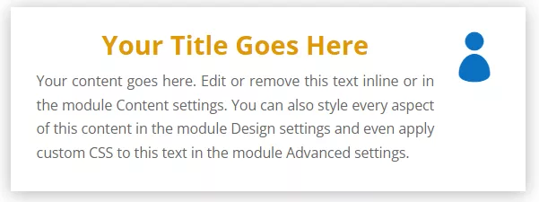 By default Divi doesn’t allow the placement of icon/image to the right.