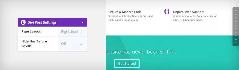 Edit the homepage and toggle on the ’Hide Nav Before Scroll’ settings in the Divi Post Settings for a one-page website.