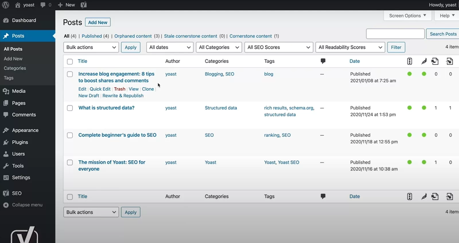Cloning a WordPress page or post using the Duplicate Post plugin