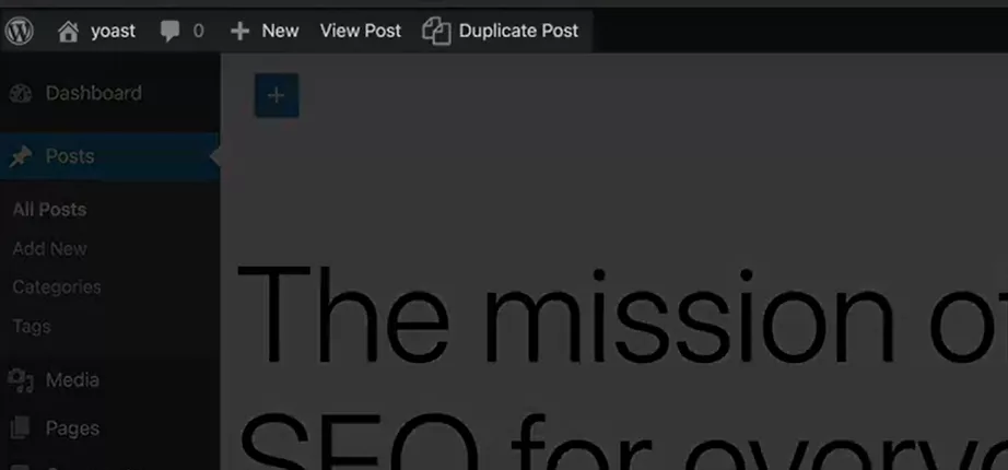 Enable the Duplicate Post option from the post editor toolbar using the Duplicate Post plugin