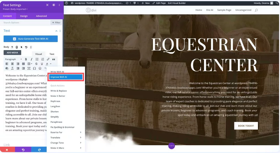 Enhance your content effortlessly with Divi AI, revolutionizing copywriting for a powerful and engaging message