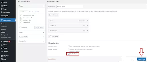 Integrating the menu at the footer of the website for visitors to conveniently locate and utilize.