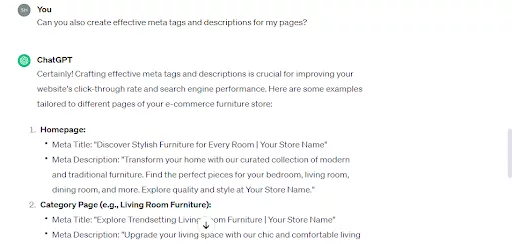 Using ChatGPT for SEO-friendly meta tags and descriptions to boost SEO