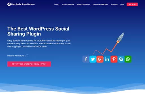 Easy Social Share Button Plugin helps provide social sharing features