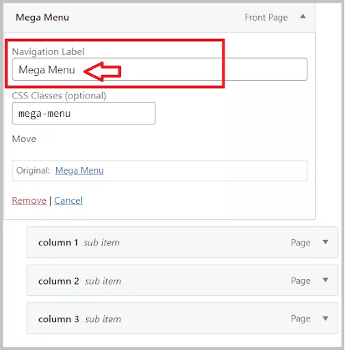 If you want to turn a regular menu into a mega menu, there’s a little trick. You’ve got to give the mega menu item a special CSS class