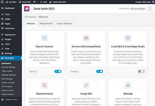 Explore the features of Rank Math plugin for WordPress SEO