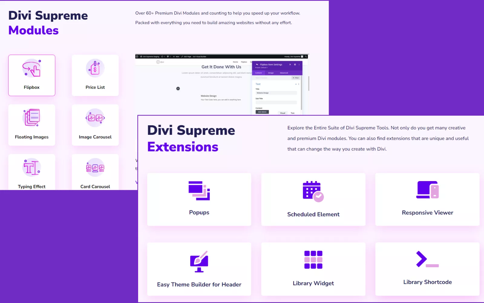 Exploring Divi Supreme Pro’s 60+ modules and 8 extensions