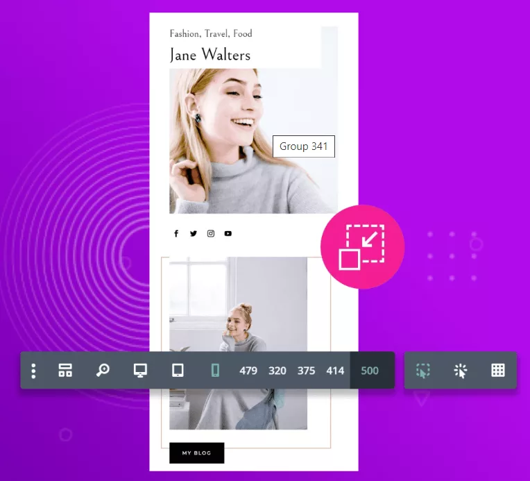 Preview or set different Responsive sizes with Responsive Viewer Extension in Divi Supreme Pro