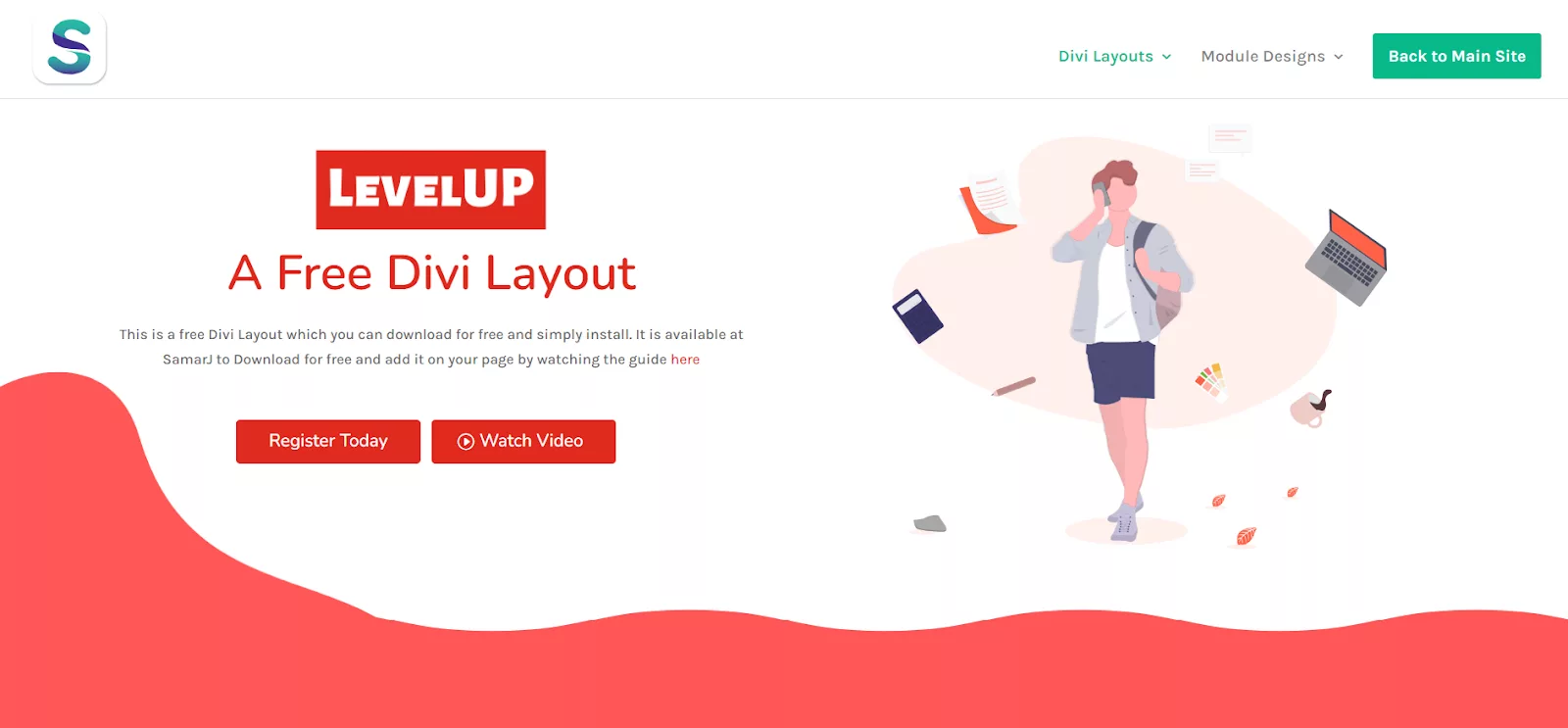 LevelUP – Divi Layout for Course Sites Free Divi Layout