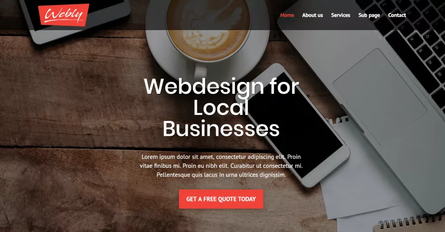 Webly Free Divi Layout