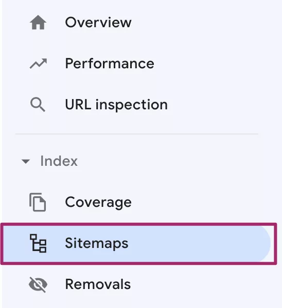 Adding XML Sitemap to Google Search Console from the sitemaps option appearing in the left bar.
