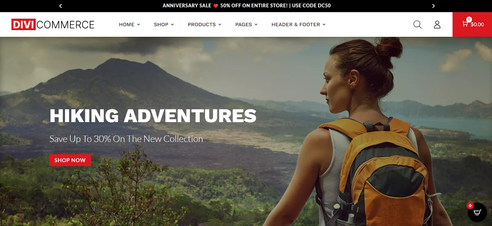 DiviCommerce, a WooCommerce Child Theme perfect for E-commerce Website