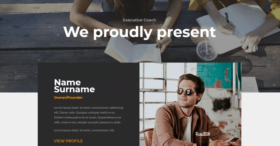 Coach Business Free Divi Layout