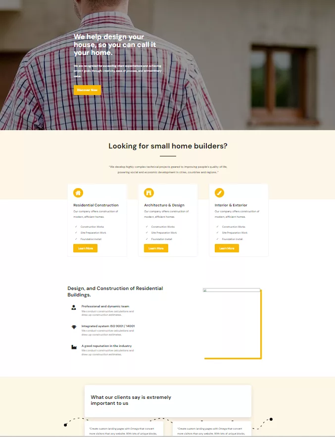 Construction Free Divi Layout