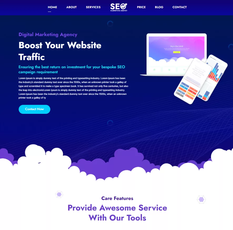 SEO Marketing Agency, a Divi Child Theme for SEO Agencies