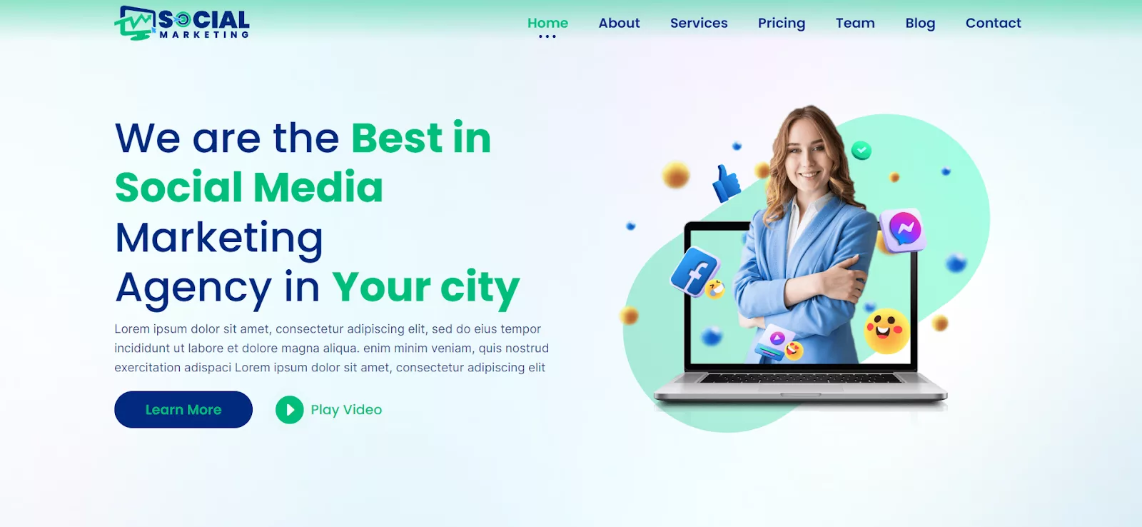 DLS Social Media Marketing Layout Pack for boosting engagement for your Divi Website to interact with your visitors better.