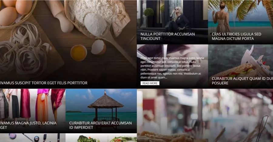 One Half and Two Quarter Alternating Blog Layout by Divi