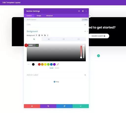 Add a section to the custom footer to add more content to the custom footer