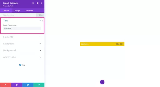 Featuring filters and parameters for refining search results