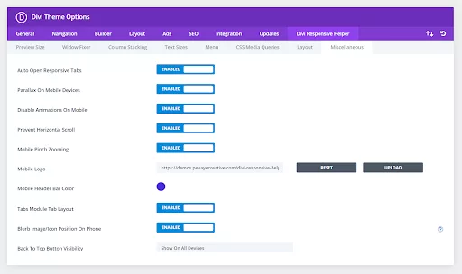 Enhancing website responsiveness with Divi response settings