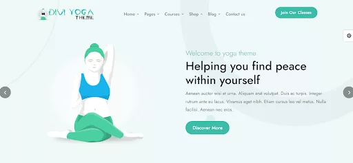Divi Yoga, a Premium Child Theme for your Divi Website